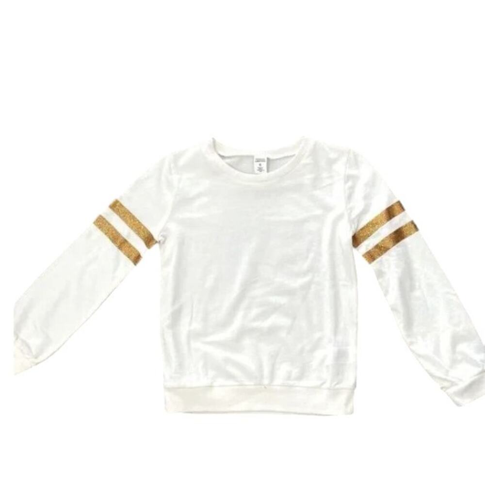 Harper Canyon Girl's r Ivory Gold Glitter Top Size 4 NWT